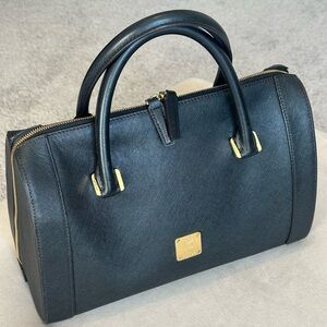 MCM Black Leather Bag EUC